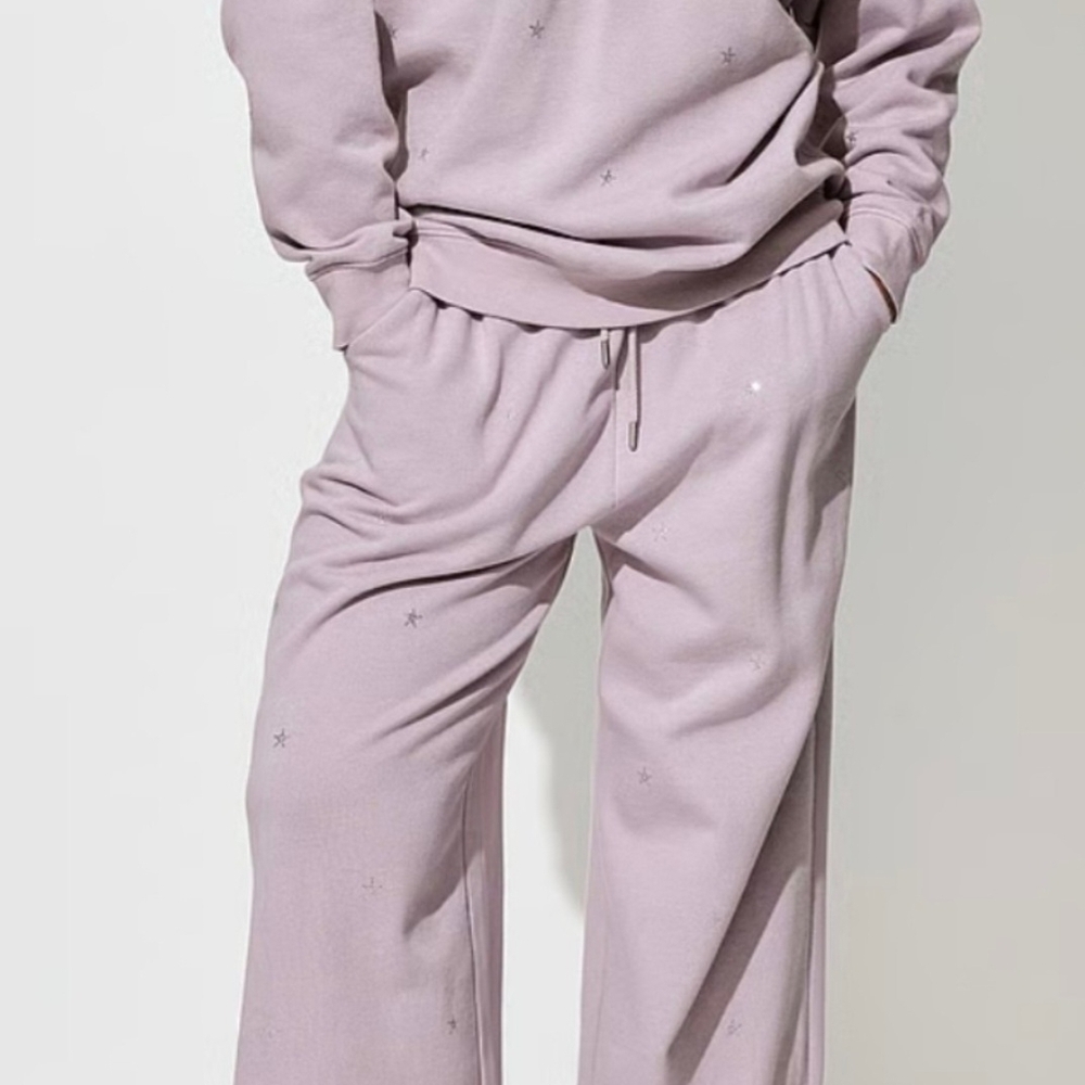 PINK Victoria's Secret Lavender Wide-Leg Lounge Pants